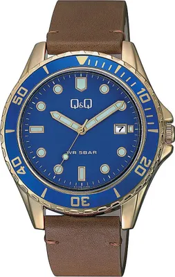 Produktbild von Q&Q A172J102Y Herren-Armbanduhr, Edelstahl-Gehäuse, Metall-Armband, Solarbetrieb