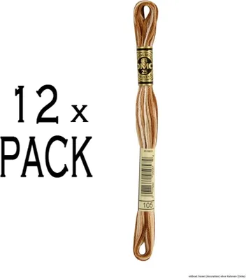 Image de 12 fils DMC Mouline Special 117mc pour broderie, référence -105, 6 brins, 8 mètres