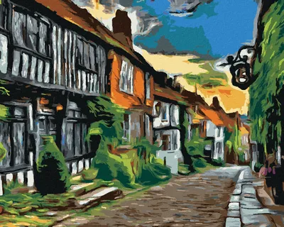 Produktbild von Zuty - Malen nach Zahlen - EINE GASSE IN OST SUSSEX, 40x50 cm, ohne Keilrahmen