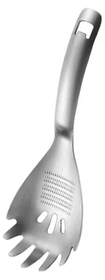Produktbild von Multifunktionslöffel aus Edelstahl, Kartoffelstampfer, Eiertrenner, Flaschenöffner, Nudelsieb – tragbares, rostfreies Küchenutensil für Zuhause und unterwegs.