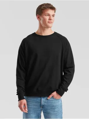Produktbild von Leichtes Raglan-Sweatshirt von Fruit Of The Loom in Schwarz