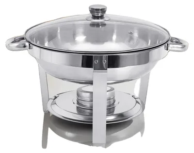 Immagine prodotto di Chafing dish, acciaio inossidabile, capacità 5 l, coperchio in vetro, confezione da 1