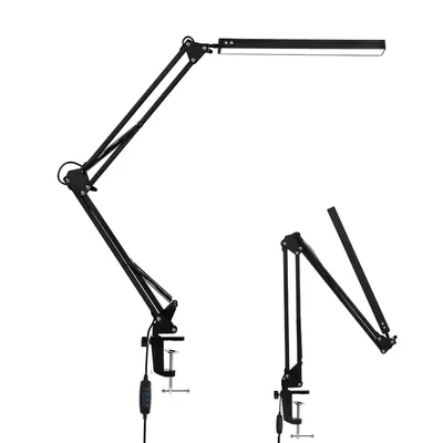 Produktbild von Jopassy 10W LED Schreibtischlampe Tischleuchten FlexBar Tischlampe Büroleuchte Beleuchtung Dimmbar für Arbeiten,Lernen Architektenlampe mit Schwenkarm