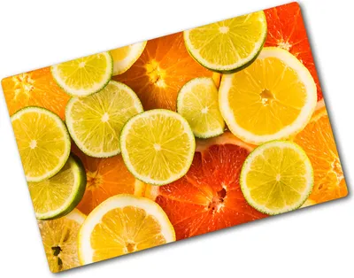 Produktbild von Tulup Glas Herdabdeckplatte - 80x52 cm - Glaskeramikkochfeld-Abdeckung Spritzschutz Glasabdeckplatte - Einteilig - Essen & Getränke - Zitrusfrüchte - Orange