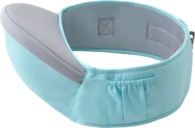 Obrázok produktu pre Detské bedrové sedadlo s úložným priestorom - Mäkký, priedušný, odnímateľný poťah - Nosič pre batoľatá pri chôdzi a cestovaní