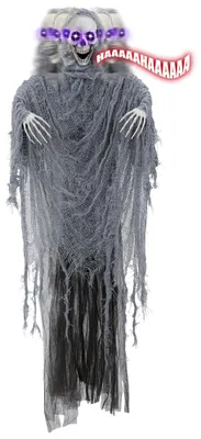 Zdjęcie produktu dla Halloweenowa figurka dekoracyjna animowana "Ponury Żniwiarz" | 100 cm