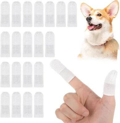 Produktbild von Famanu Set von 20 Fingertierzahnbürsten – 360 Grad Silikonbürsten für die tägliche Zahnpflege