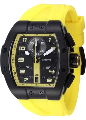 Obrázok produktu pre Invicta Racing 47371 Pánske hodinky - Quartz strojček - Nerezová oceľ s čiernym ciferníkom - 44 mm
