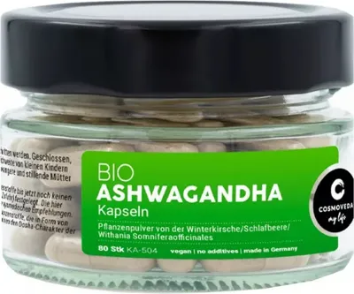 Produktbild von Cosmoveda -  Ashwagandha Kapseln - 80 Stück