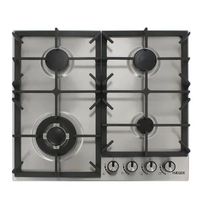 Obrázok produktu pre Haeger PG-4GI.005A, Nerezová oceľ, Vstavaný, 60 cm, Plynový, Nerezová oceľ, 4 zone(s)