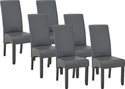 Produktbild von Stuhl 6er-Set - Kunstleder - Grau - ROVIGO