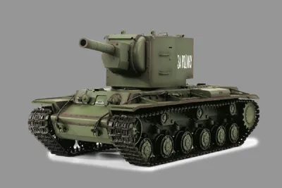 Zdjęcie produktu dla Czołg RC "Russian KV-2" Heng Long 1:16 z R&S, metalową skrzynią biegów (stal) i metalowymi gąsienicami -2,4 GHz -V 7.0 - PRO z RRZ