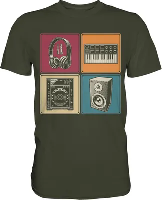 Produktbild von Modular Synthesizer Analog Kopfhörer DJ Musiker T-Shirt – Urban Khaki / XXL