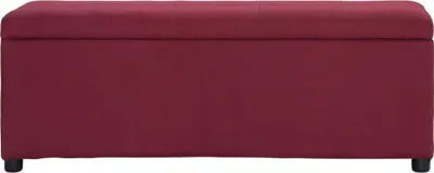 Produktbild von vidaXL Bank mit Staufach 116 cm Weinrot Polyester