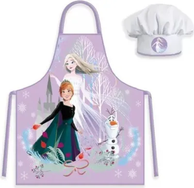 Produktbild von Disney Frozen Küchenset für Kinder – Schürze und Mütze für kleine Köche