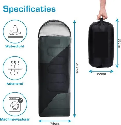 Produktbild von Famanu Schlafsack für Erwachsene - Warme 3-4 Jahreszeiten, Wasserdicht und Leicht