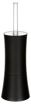 Produktbild von 5five Toilettenburste mit Halter - rund - schwarzer Kunststoff - 38 cm