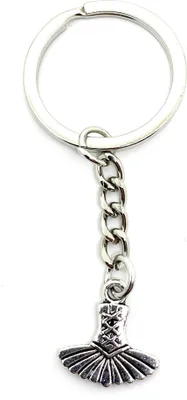 Image de Onwomania Porte-clés Corset Costume Argent Métal Pendentif Charm