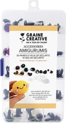 Produktbild von Graine Creative Amigurumi Set - Sicherheitsaugen und Nasen für Kuscheltiere