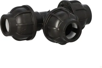 Imagen del producto de Conector en T de plástico Gebo, con tres lados para sujetar, de 20 x 20 x 20 mm