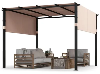 Immagine prodotto di Pergola con due tetti regolabili - gazebo - impermeabile - stabile - resistente alle intemperie invernali