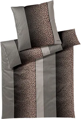 Zdjęcie produktu dla JOOP Leo pościel taupe 135x200 cm + 80x80 cm