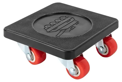 Immagine prodotto di Set di rotelle per il trasporto di mobili - Carrello industriale - Capacità di carico: 400 kg - Supporti girevoli a 360° - Ruote in PVC - Colore: nero