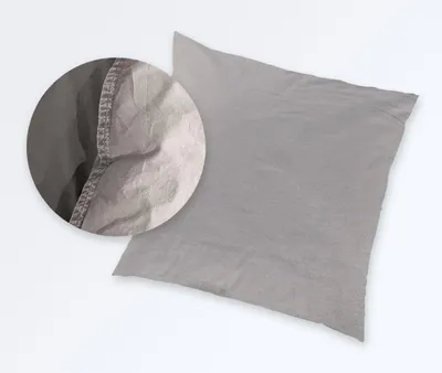 Produktbild von Vario Kissenbezug Renforce Stone Washed kitt, 40 x 40 cm