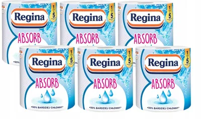 Immagine prodotto di Regina, asciugamani di carta per la cucina, 3 strati, assorbenti, confezione da 6 rotoli