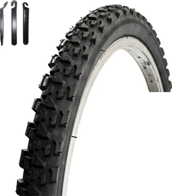 Immagine prodotto di 1 x VEE Rubber V114 24" Pneumatico per bicicletta Nero 47-507 (24 x 1,75) incl. leva per pneumatici