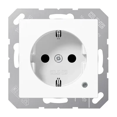 Produktbild von Jung A1520BFKOWW SCHUKO-Steckdose mit Funktionsanzeige
