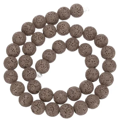 Vulkansteinperlen, 10 mm, 41 Stück, für DIY-Schmuck und Öldiffusor