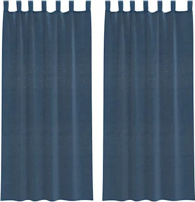 Immagine prodotto di Tende in Voile con Tasche per Aste 2 pz Blu Reale