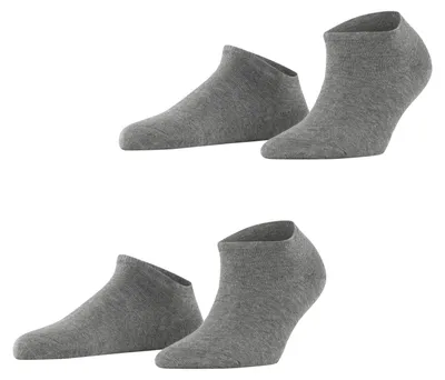 Productafbeelding van ESPRIT Dames enkelsokken, uni, 2-pack, model W SN, katoen, korte uitvoering, effen kleur, 2 paar, grijs