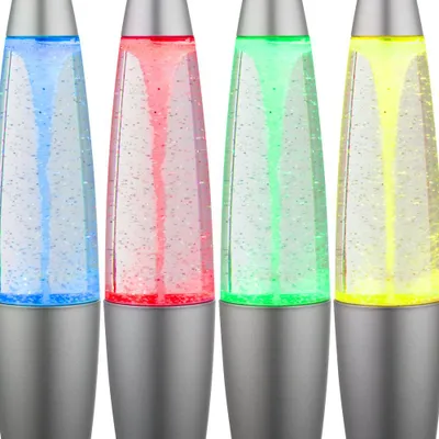 Produktbild von LED Lavalampe MAGMA, Farbwechsel, Silber, Säule, H 35,5 cm
