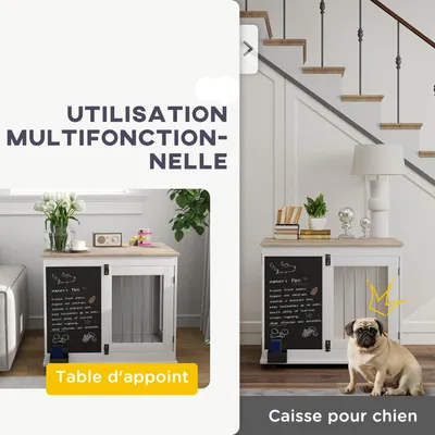 Image de Cage pour chien - Enclos pour chien - Panier - Abri pour chien - Cage intérieure - Chien de taille moyenne - Trois portes