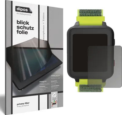 Produktbild von Blickschutzfolie für Anio 5 Smartwatch matt Schutzfolie Folie Display Schutz dipos