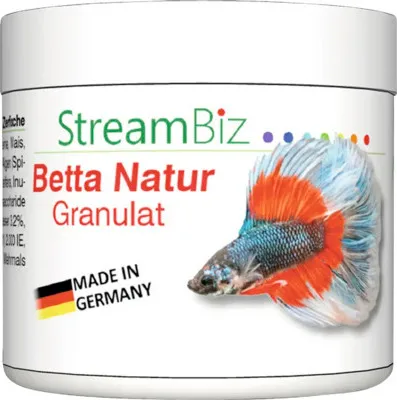 Produktbild von Aquariumfischfutter StreamBiz Betta Natur Granulat 40 g