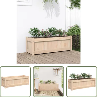 Produktbild von The Living Store Pflanzkübel 90x31x31 cm Massivholz Kiefer