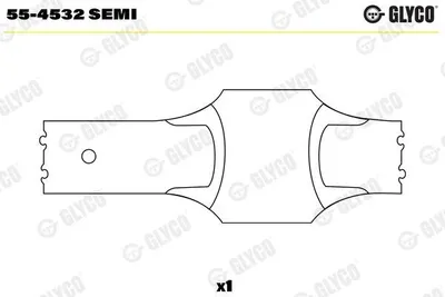 Produktbild von GLYCO Pleuelbuchse 55-4532 SEMI für MAN TGA 45,50mm