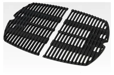 Produktbild von Grillrost 27,3 x 38,8 cm für Weber Q200, Q220, Q260, Q2000, Q2200, Q2400 Gasgrills, Gusseisen Ersatzteil, 2 Stück