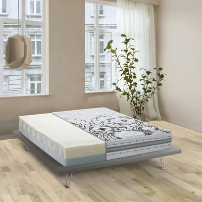 Image de Incoronata - Matelas Double, 190x160x22h cm Blanc, Déhoussable Fabriqué en Italie
