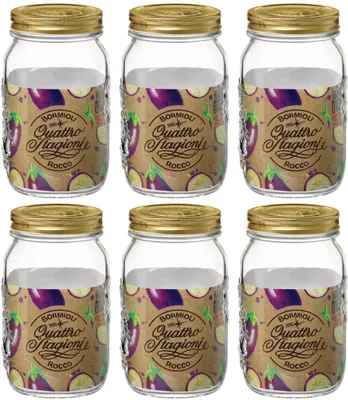 Obrázek produktu pro Bormioli Rocco zavařovací sklenice Quattro Stagioni - ø 11 cm / 1 litr - 6 kusů