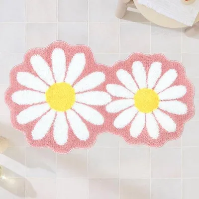 Zdjęcie produktu dla Różowa mata do kąpieli - antypoślizgowa i chłonna - 1 sztuka - mikrofibra - 60 x 99 cm