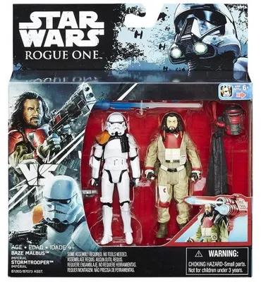 Image de 2 figurines star wars baze malbus et stormtrooper 9.5 cm - rebels mission dans l'espace - hasbro - b7260