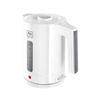 Produktbild von Melitta EasyTop Aqua, 1,7 l, 2400 W, Weiß, Wasserstandsanzeige, Drahtlos, Filterung