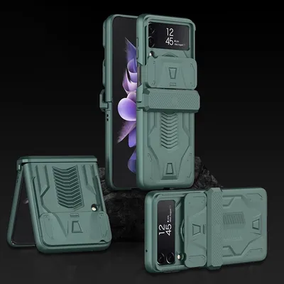 Obrázok produktu pre Pre Samsung Galaxy Z Flip4 5G Armor Magnet Camera Shield Case Kryt na mobilný telefón