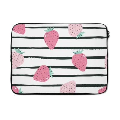 Produktbild von MuchoWow® Laptop Hülle 13 Zoll Sommer - Erdbeeren - Pastell Laptoptasche - Laptophülle - Sleeve - Rundumschutz