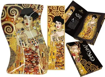 Obrázok produktu pre Sklenená tácková doska 18 x 12,7 cm s motívom Klimta