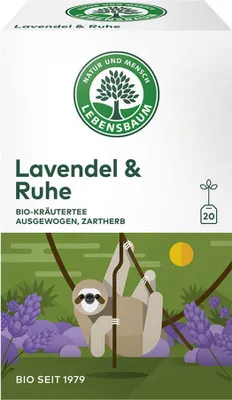 Produktbild von Kräutertee mit Lavendelblüte - Lavendel und Ruhe 20 Beutel 30g von Lebensbaum